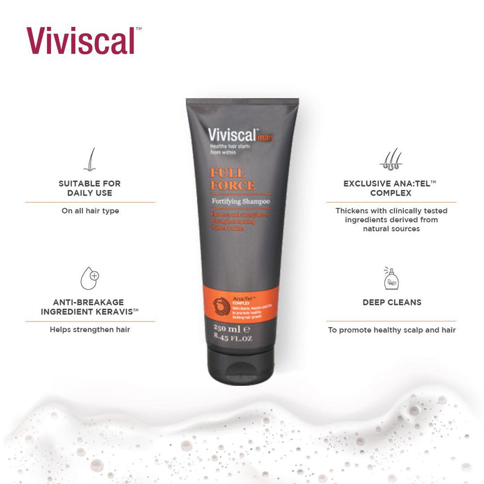 Viviscal Man Full Force Fortifying Shampoo 250ml