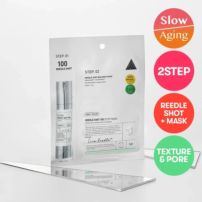 VT Cosmetic Pro Reedle Shot 100 2-Step Hydrogel Mask 1ea