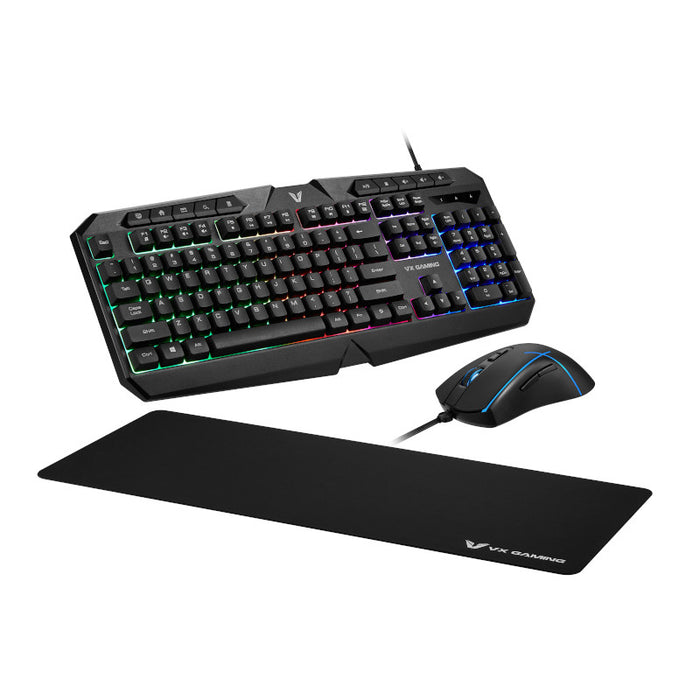 VX Gaming Helios Series 3-in-1 Gaming Keyboard, Mouse and Mousepad Combo