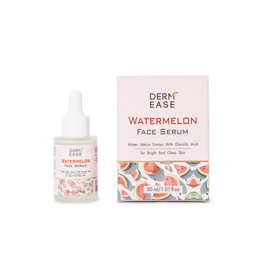 Derm Ease Watermelon Face Serum with packaging on a white background