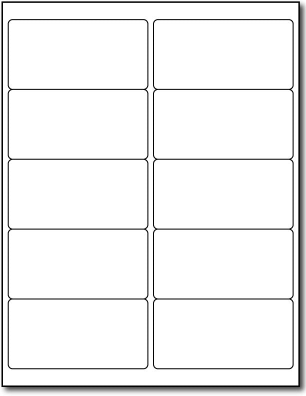 Waterproof Labels - 4" x 2" (10up)  - White