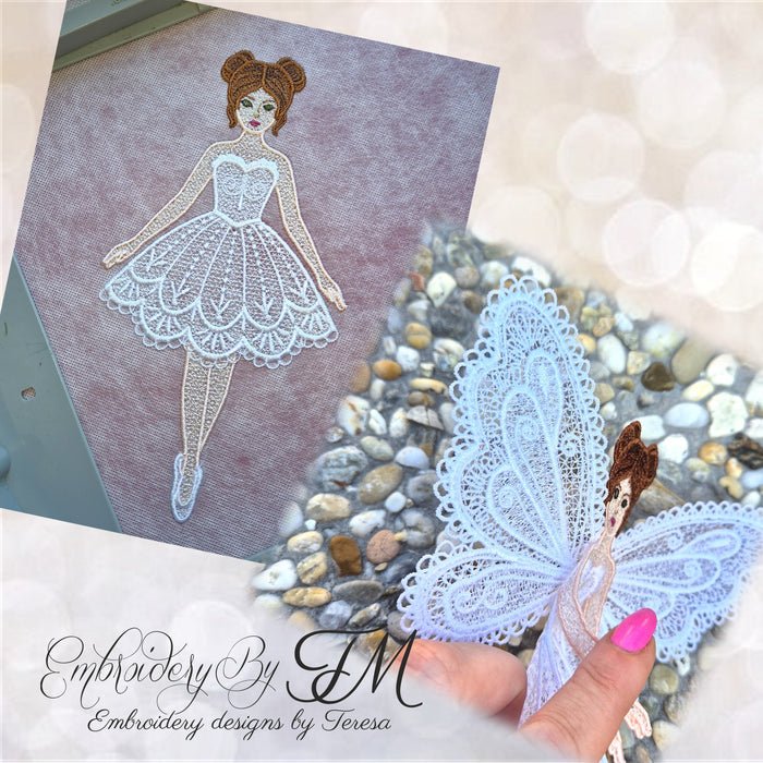 White doll FSL/5x7 hoop