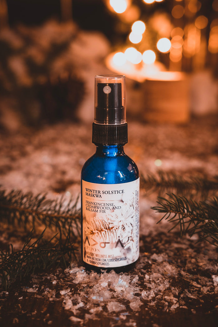 Winter Solstice Maskwa - Special Edition 2oz Holistic Wellness Mist - LODGE Soy Candles