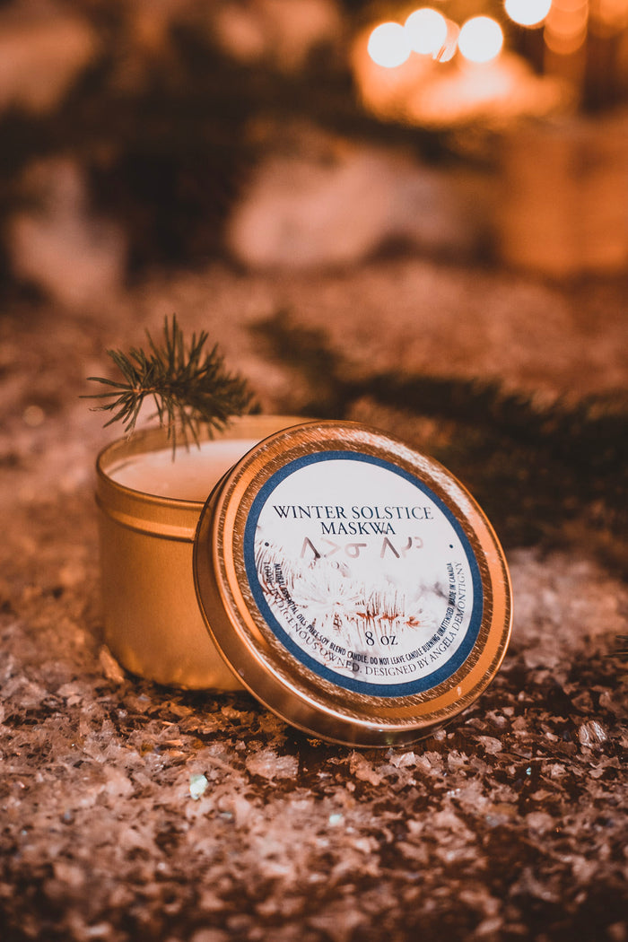 Winter Solstice Maskwa - Special Edition 8oz Travel Tin - LODGE Soy Candles