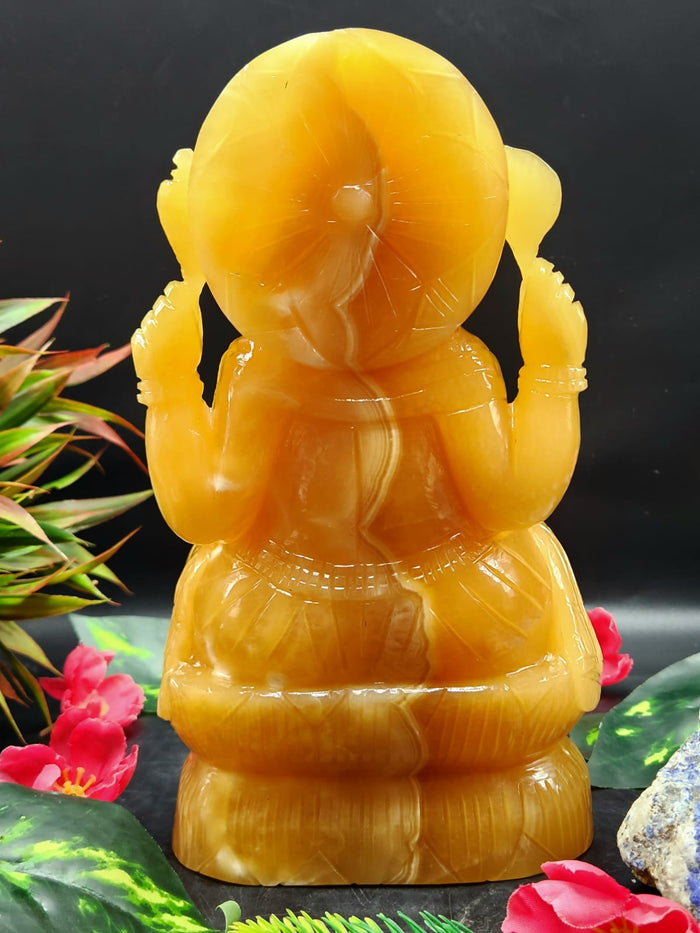 Yellow Calcite Ganesh