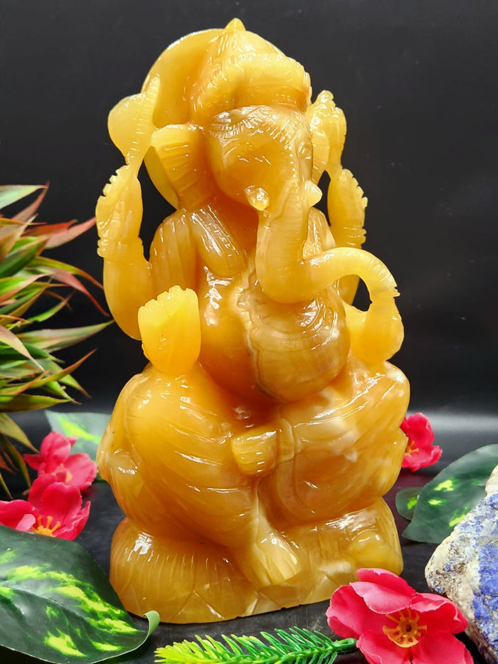 Yellow Calcite Ganesh