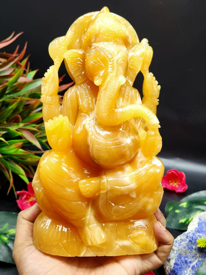 Yellow Calcite Ganesh