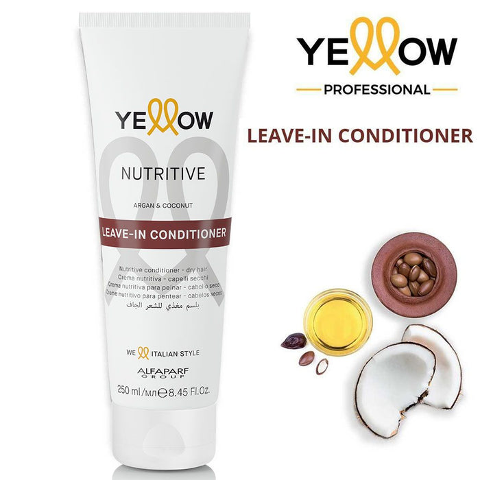 Yellow Nutritive Argan & Coconut Leave-In Conditioner, 250ml - Makkah Pharmacy