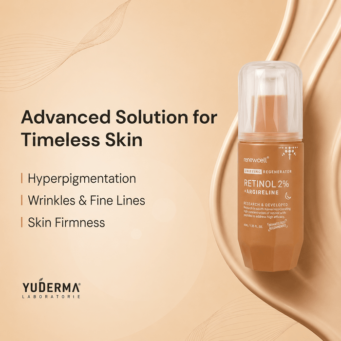 Yuderma Renewcell Retinol 2% + Argireline Serum - Cosmosentials
