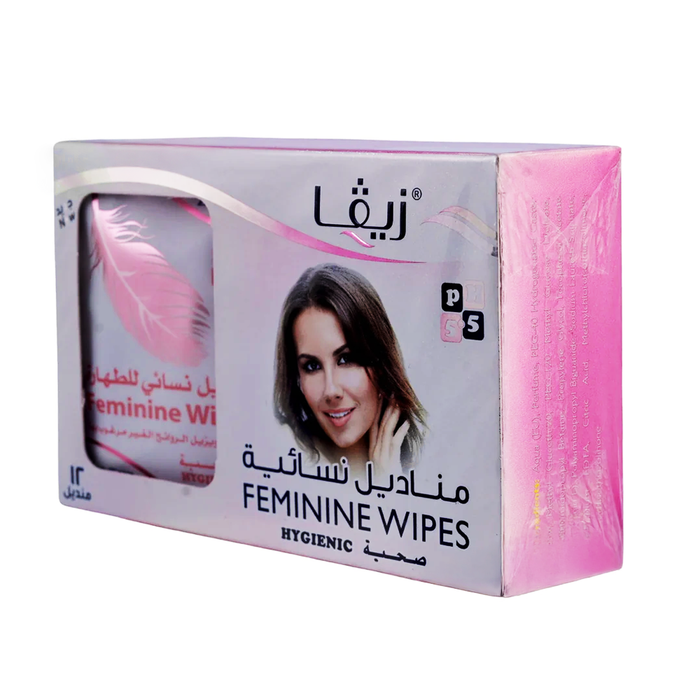 Ziva Feminine Intimate Wipes - 12 Pieces, Hygienic Wipes