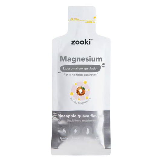 Zooki Liposomal Magnesium Bis-Glycinate 1500mg Liquid Sachet 15ml Zooki